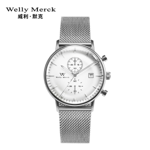 welly merck 威利默克手表男石英表超薄学生防水个性男式时尚潮流男表WM006M