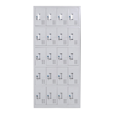 风雷动更衣柜员工铁皮柜健身房宿舍储物柜带锁存包柜收纳柜钢制二十门更衣柜