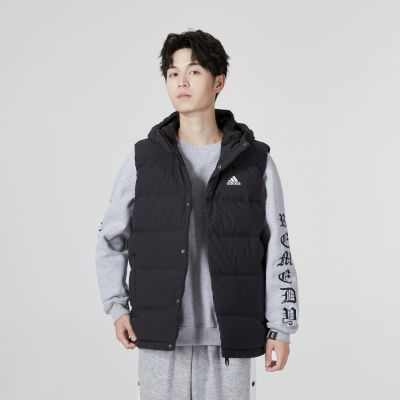 阿迪达斯(adidas)男装新款运动服户外时尚舒适保暖防风休闲连帽羽绒马甲外套HG6277 ZP