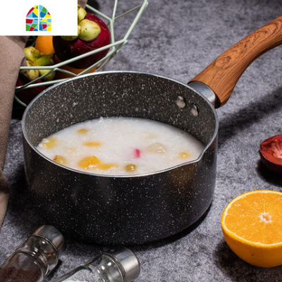 奶锅小汤不粘锅婴儿宝宝辅食锅煮泡面牛奶锅粥多功能电磁炉 FENGHOU 麦饭石16cm送锅盖