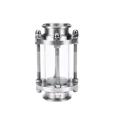 盛京联硕304不锈钢快装玻璃管道视镜Φ219卡盘233.5台