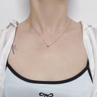 北京黄金女士925银日韩风格银项链送恋人无镶嵌设计优雅时尚