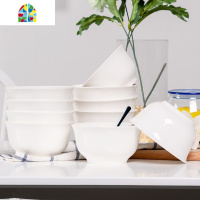 景德镇陶瓷碗餐具套装10件家用米饭面碗汤碗单个组合印花可微波 FENGHOU 金枝玉叶饭碗(10个装)