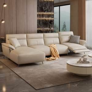 欧梵森 意式猫抓皮沙发轻奢猫抓皮客厅轻奢小户型直排沙发网红款客厅家具沙发