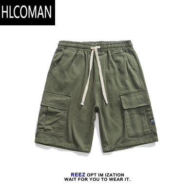HLCOMANREEZ[店主穿搭]日系工装短裤男夏季潮牌宽松休闲运动五分裤男生