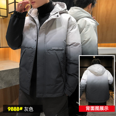 NEWLAKE冬季棉衣男士外套2020新款韩版潮流宽松帅气渐变色棉服加厚棉袄子棉衣