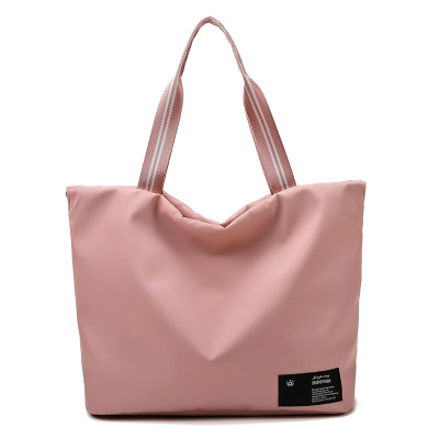 福源手提大容量上课通勤大包包女新款小众单肩包瑜伽健身包短途旅行包甜蜜粉