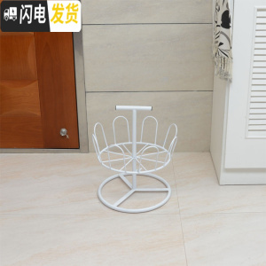三维工匠晾鞋架室外阳台简易拖鞋挂架落地式晒鞋器创意组装铁艺晾晒架 一层白色