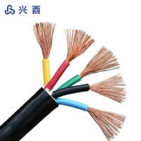 兴酉 铜芯软电缆 KVVR-5*0.5mm² 米