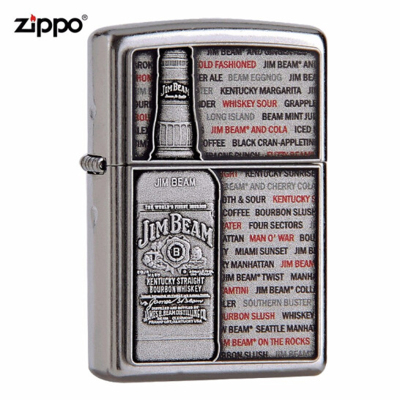 美国ZIPPO打火机芝宝经典款式占边酒威士忌28344占边酒威士忌