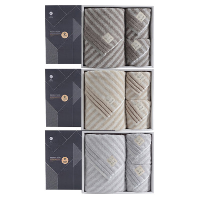 洁丽雅毛浴巾三件套棉柔软吸水大号柔软亲肤(颜色随机)