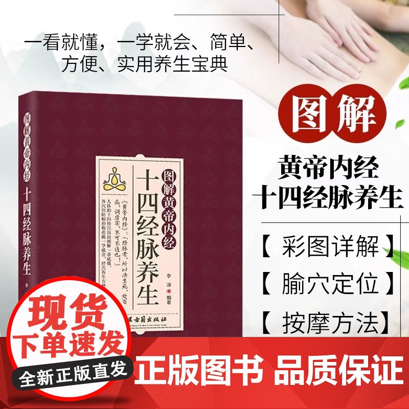 图解黄帝内经十四经脉养生 经络腧穴学疏通经络按摩技巧教程图解人体经络穴位图刮痧拔罐疗法皇帝内经四季中医养生全书书籍