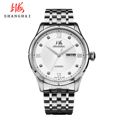 上海手表男士休闲商务系列全自动机械表休闲星期日历时尚潮流透底男表女士手表情侣表3012