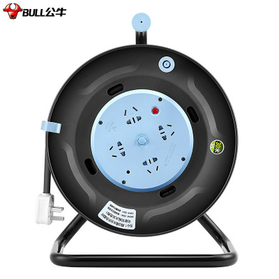 公牛过热保护16A大功率电缆卷盘插座 4位总控卷线盘 GN-804D 30m