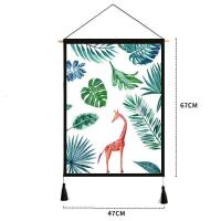家柏饰(CORATED)挂布 背景布风客厅装饰挂画民宿宿舍卧室床头北欧墙布挂毯 抬头鹿 宽47cm*高67cm
