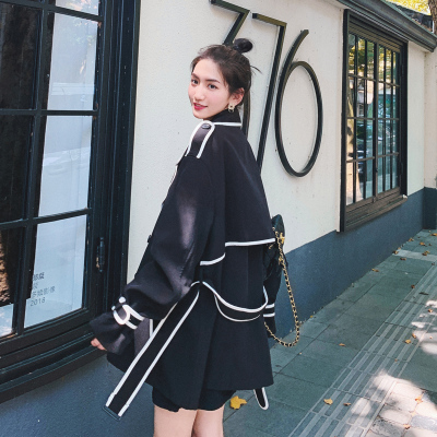 SUNTEK风衣女短款韩版chic小个子上衣2020春秋新款流行时尚学院风外套潮风衣