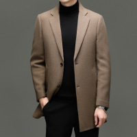 双面呢羊毛大衣男西装领95鹅绒脱卸内胆毛呢大衣秋冬羊绒羊毛外套