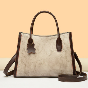 大气中年妈妈包大容量手提包女包新款质感软皮复古单肩斜挎包