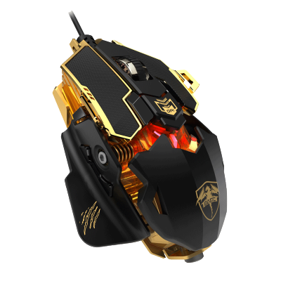 本手电竞机械鼠标有线游戏专用绝地求生吃鸡自动压枪宏cf穿越火线无后座lol和平精英电脑笔记本鼠标可伸缩尾翼-黑金