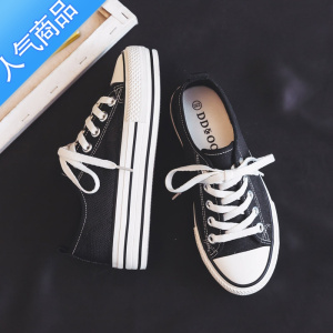 SUNTEK夏季薄款透气镂空网纱帆布鞋女款夏款网面网鞋厚底板鞋布鞋球鞋子