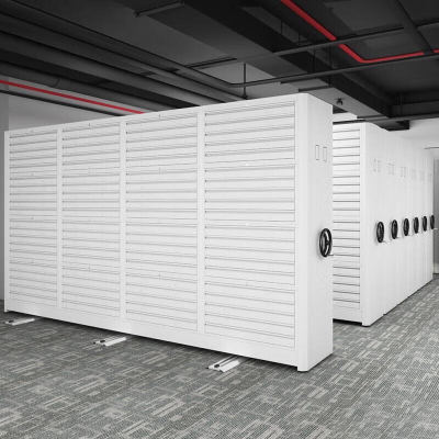 德尚伟业底图密集架档案柜手摇式移动工程图纸柜地图柜抽屉密集柜一列四组