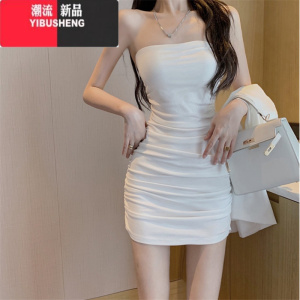 YIBUSHENG包臀内搭抹胸裙辣妹穿搭高级感性感紧身短款礼服连衣裙女小个子