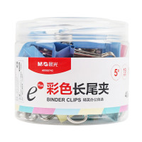 晨光 M&G Eplus彩色长尾夹 5号 ABS92742 19mm 40个/筒 筒