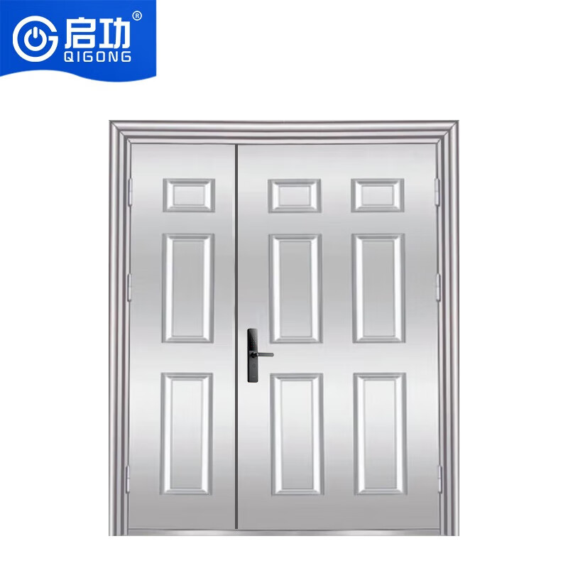 启功防盗门不锈钢原色标准进户门安全入户门大门双开门QG-ZM7800