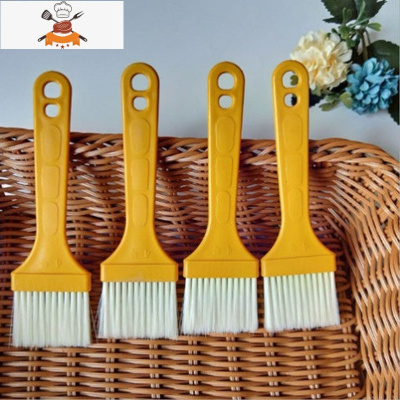 毛刷烧烤刷子油刷食用烙饼刷可高温食品月饼油刷酱厨房塑料柄刷子 敬平 P20-黄柄油刷(10个)