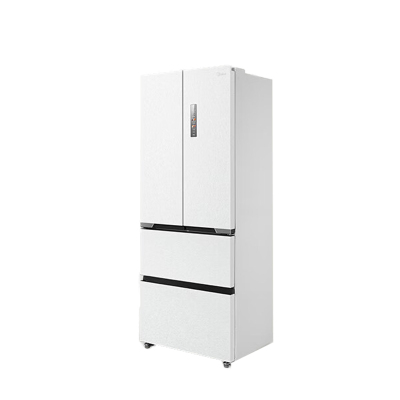 美的MR-470WUFPZE 曦云白 M60全净系列470法式多门60cm纯平全嵌底部散热一级双变频风冷无霜智能家用冰箱
