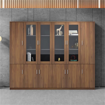 文件柜 办公室文件柜 木质书柜 板式背景柜带锁储物资料柜抽屉档案柜