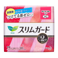 花王乐而雅零触感特薄超长量多日用卫生巾25cm19片
