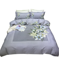 美帮汇全棉四件套100全棉被罩220240床单 北欧 简约公主风小花女生