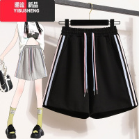 YIBUSHENG休闲运动短裤女季2024新款宽松遮肉直筒中裤阔腿裤五分裤子