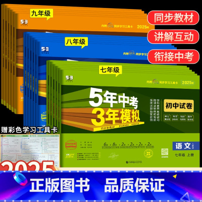 [人教版] 化学 九年级上 [正版]2025版五年中考三年模拟七年级上下册真题测试卷全套5年中考3年模拟八九年级试卷语文