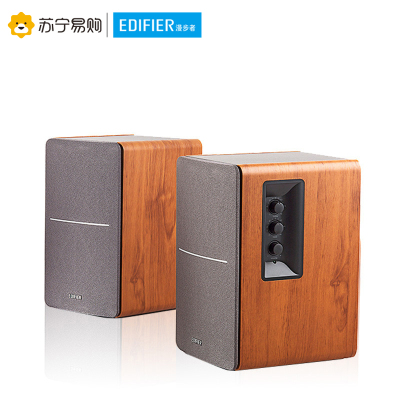 EDIFIER/漫步者R1200TII重低音多媒体电脑音箱2.0木质书架音响默认颜色