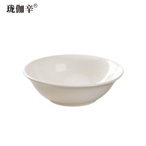 珑伽辛 白色陶瓷碗斗碗盛菜碗汤粉面碗 6英寸/个
