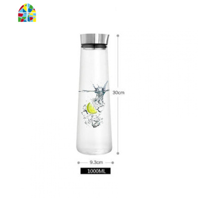 北欧加厚玻璃果汁壶耐热冷水杯大容量柠檬壶防侧漏带盖冷水瓶家用 FENGHOU 云石壶+2杯凉水壶