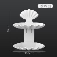 香皂盒肥皂盒架吸盘壁挂式免打孔创意沥水卫生间双层挂架皂子家用 三维工匠 [4个装]贝壳肥皂盒(灰色)