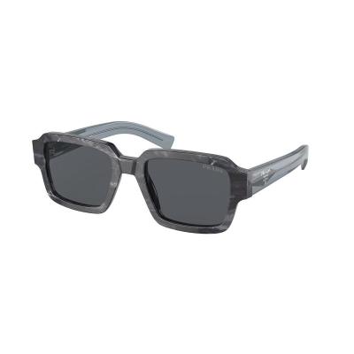 普拉达(PRADA)PRADA石墨灰蓝 vintage方形男士水晶镜片亚洲版太阳 13F07T_Graphite_Stone_/_blue_v