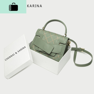 包包女2020新款洋气手提包高级感绣线网红单肩斜跨包凯莉包女NEW LAKE