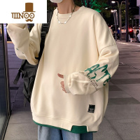 YANXU圆领男生卫衣男款上衣服美式高街潮牌ins青少年男士长袖t恤