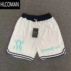 HLCOMAN美式潮牌篮球四五分裤字母男休闲夏学生训练短裤宽松运动裤不过膝