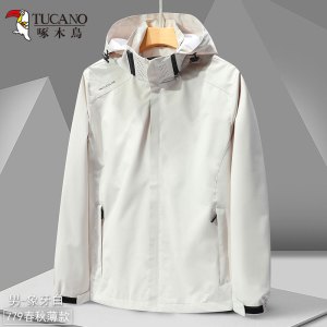 啄木鸟冲锋衣男防水防风衣薄款夹克2025新款春秋季休闲登山户外套