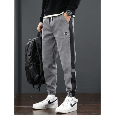 卫裤休闲男松紧腰抗起球哈伦束脚裤百搭宽松潮牌运动裤男