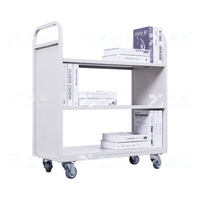 臻远 ZY4092903 档案室推车图书馆小推车手推车 3层平板推车白色