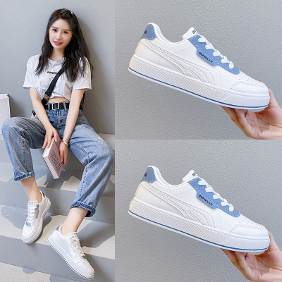 ins平底小白鞋女潮2021秋季新款韩版学生跑步板鞋女休闲鞋子