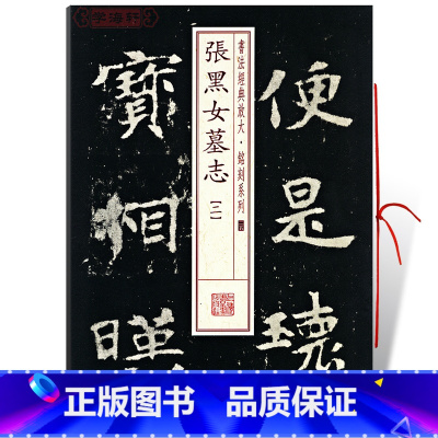 [正版]学海轩张黑女墓志2二书法放大铭刻系列25北魏楷书毛笔字帖软笔书法成人学生临摹张玄古帖碑帖随机选字本书籍上海书画