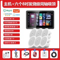 先科(SAST)智能AI家庭吸顶音响套装家用客厅无线蓝牙吊顶 智能语音主机+6个8英寸重低音同轴吸顶音响