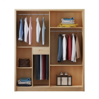 定制 全实木松木家具推拉移衣柜1.2/1.4/1.6米两衣橱储物 邮